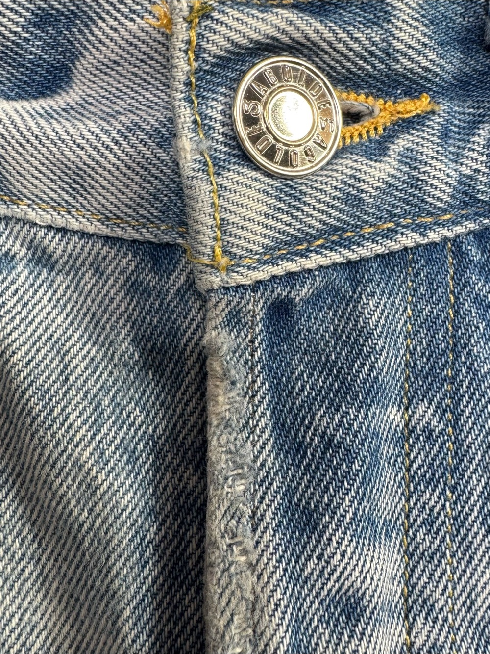 Agolde Parker Distressed Denim Shorts 23 Button Fly Light Wash Cutoff Festival - Picture 5 of 16
